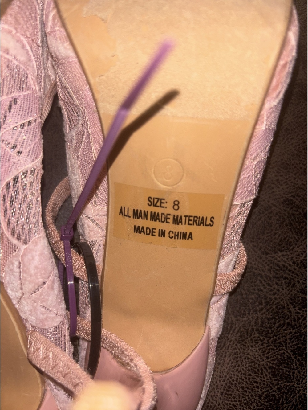 Lulus Pink Lace Pointed Toe Slingback Heels Womens Size 8 Stiletto Pumps - Picture 6 of 6